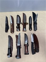 (10) HUNTING, FILET KNIVES - SOLLINGEN, REMINGTON+