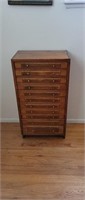 11 drawer pine jewelry box