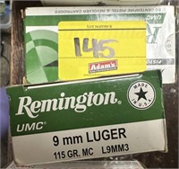 (2) REMINGTON 9MM LUGER, 115 GR, MC