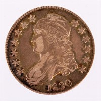 Coin 1830 Bust Half Dollar Graded Nice!