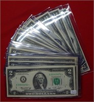 (20)  $2 Federal Reserve Star Notes - Crisp