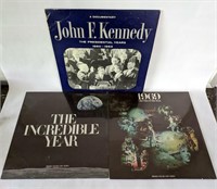 3 Vinyl Record Albums Kennedy CBS 1968 &1969