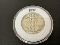 1940 SILVER WALKING LIBERTY HALF DOLLAR