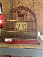 Vintage Red Hendryx Bird Cage.