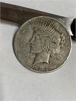 1934 S peace silver dollar