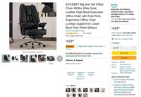 B9649   High Back Executive Office Chair, Leather,