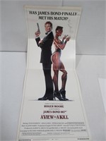 James Bond View to A Kill 14" x 36" Poster/1985