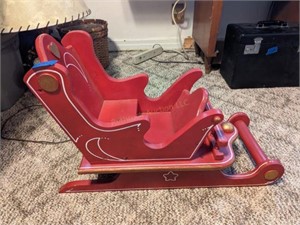 Wooden Christmas Sleigh Decoration