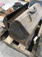 Old tool box w/ hinged trays