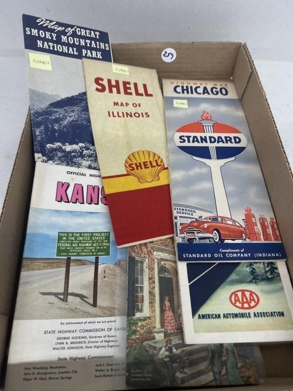 1940s 1950s vintage travel maps