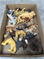 Toy Lions, Tigers, and Eagles