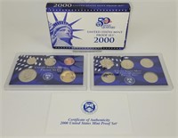 2000 United States Mint Proof Set w/ COA