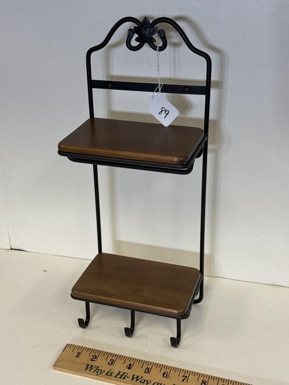 LONGABERGER WROUGHT IRON WITH WOODEN SHELVES