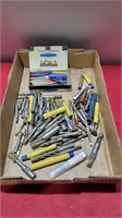 Big lot of end mills and high speed center bits