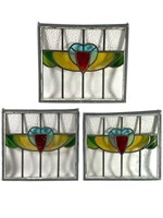 3 Matching Stained Glass Windows