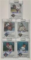 Lot of 5 MLB 2003 Topps Certified Autograph Issue