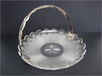 DUTCH STERLING SILVER HANDLE GLASS BOWL