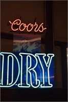 "Coors Dry" Neon Beer Sign in Great Working