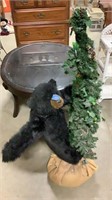 Lighted tree with bear approx 4ft