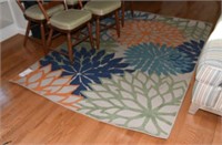 Floral contemporary Sisal Rug 63” x 80”