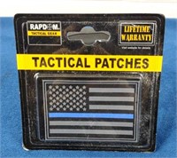 RAPDOM Tactical Rubber Patch, Blue Line