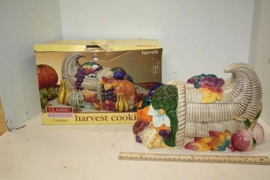 Harvest Cookie Jar  In Box