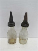 2 Oil Bottles w/Filler Spout