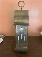 Vintage brass lantern, electrified - works (heavy)