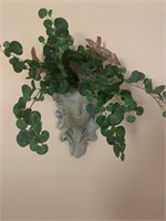 Wall sconce head sculputure with artificial coleus