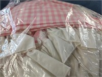Vintage 1960s Full Bedspread - Pink Checkered