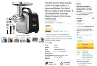 W4601  VEVOR Electric Meat Grinder 550W Black