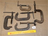 Group Lot of C Clamps