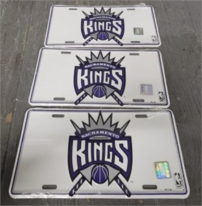 (3) Sacramento Kings License Plates
