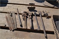 Tools, Chesels, Files, Vintage Pipe Wrenches
