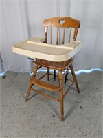 (1) Vintage Fisher-Price Wooden High Chair
