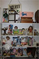 Shelf - Hornets Doll, Piano, Kewpie, etc