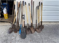 Approx 19 assorted used shovels and spades