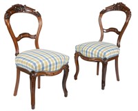 Victorian Parlor Chairs - Pair