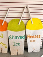 Particle Board/PVC Snowcone Props (4) 40” tall