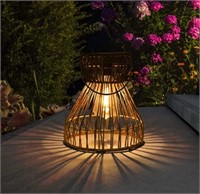 Hanging Lantern Garden Light Outdoor Solar Rattan