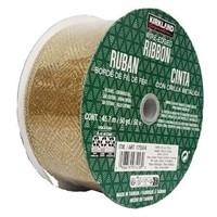 Kirkland Wire Edged Gold heer Ribbon 50yd X 2.5in