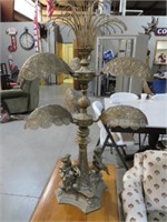 VERY UNIQUE BRASS CHERUB LAMP