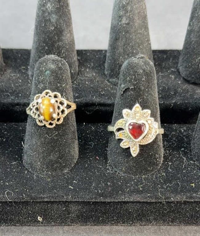 (2) ANTIQUE STERLING SILVER RINGS