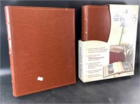 2 Bonded leather photo albums, 1 in original packa