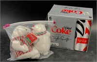 Lot with 2 Coca~Cola bears with tags and Taylor Sw