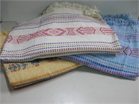 Three Woven Mexican Blankets See Info