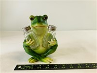 Ceramic frog salt and pepper shaker holders