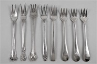 SILVER CONDIMENT FORKS