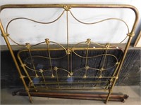 METAL DOUBLE BED FRAME WITH RAILS