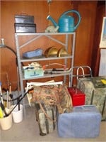 Metal Shelf and Contents, Includes:
